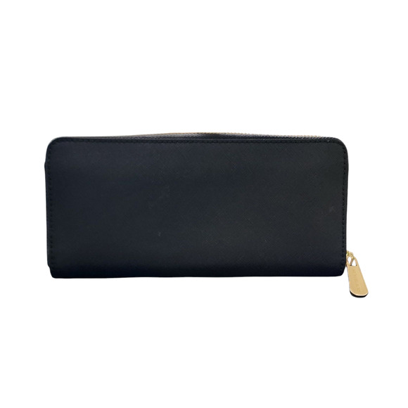 Michael Kors black Jet Set Travel Saffiano Leather Continental Wallet - Picture 2 of 8